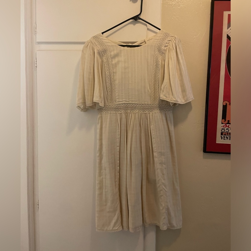 Sezane Emilia cream dress